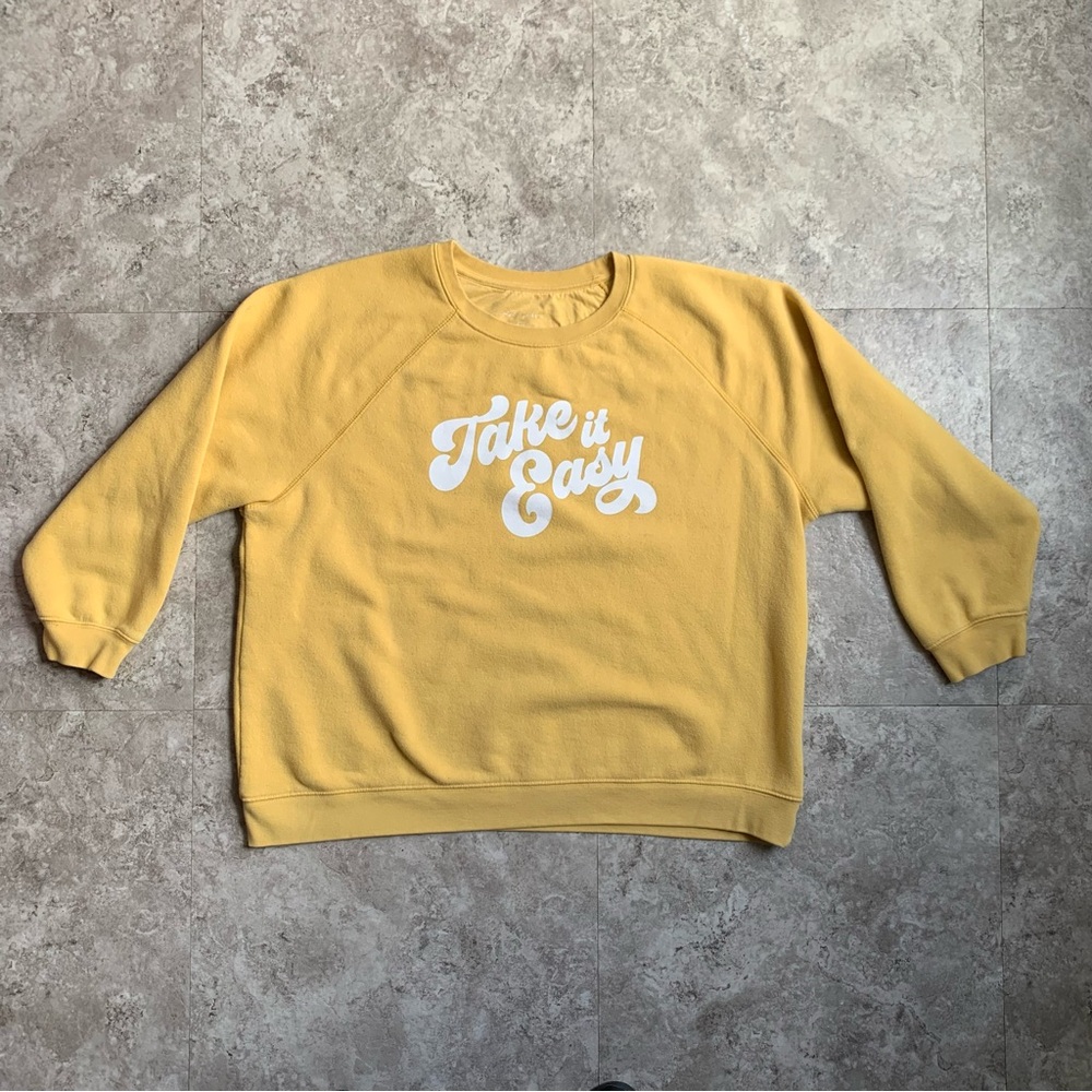 State of Mind Yellow 'Take it Easy' Sweatshirt